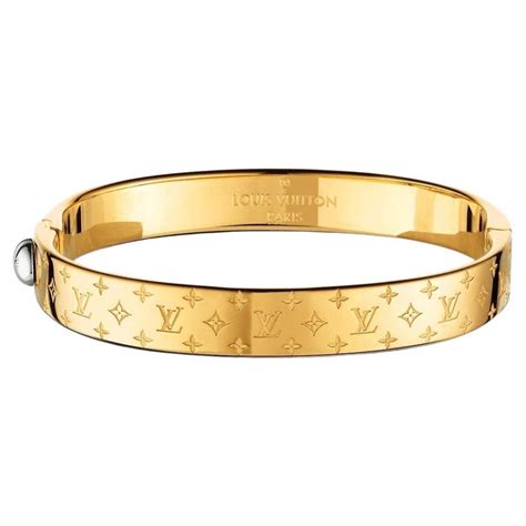 louis vuitton gold nanogram cuff|More.